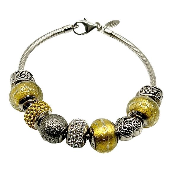 New Sterling Silver Reflection Bead Bracelet - Picture 5 of 5